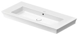 Раковина DURAVIT White Tulip WonderGliss 105х49х15,5 см, подвесная, прямоугольная, санфарфор, цвет белый, без отверстия под смеситель, антигрязевое покрытие, слив/перелив