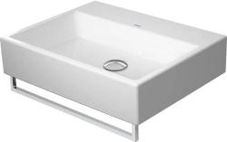 Раковина DURAVIT Vero Air WonderGliss 60х47х16,5 см, подвесная, прямоугольная, санфарфор, шлифованная, цвет белый, без отверстия под смеситель, антигрязевое покрытие, без перелива