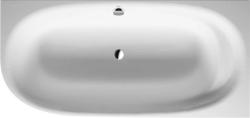 Ванна Duravit Cape Cod 190х90 см пристенная, минеральное литье DuraSolid, цвет: белый, с фронтальной панелью, ножками (без гидромассажа, сифона), асимметричная/угловая, с одним наклоном для спины, правосторонняя