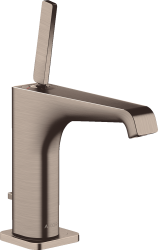 Смеситель для раковины/умывальника Axor Citterio E 130, однорычажный, фиксированный излив, длина излива 14,3 см, керамический, латунь, цвет шлифованный никель, со сливным гарнитуром