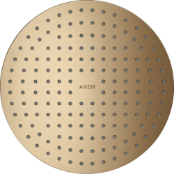 Верхний душ AXOR ShowerSolutions 300 1jet, потолочный/скрытый монтаж, круглый, с 1 режимом, размер 30 см, металлический, цвет: шлифованная бронза, для душа/ванной