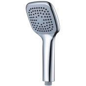 Лейка душевая Melodia Luxe 95х95 мм L224 мм ручная, квадратная, 1 режим, хром, ABS пластик, для душа/ванной MKP26111BL