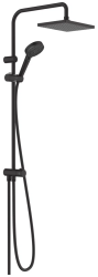 Душевой гарнитур Hansgrohe Vernis Blend Showerpipe 230 1jet Reno, комплект: верхний душ/ручной душ/шланг для душа/ползунок, латунь/пластик, цвет матовый черный