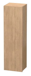 Пенал Duravit DuraStyle, 40x36x140 см, подвесной, (левый), с дверцей, с полкой, со стеклянными полками, цвет: дуб европейский/белый матовый, в ванную комнату