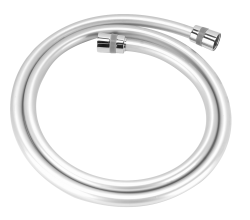 Шланг для душа Deante 150 см, 1/2” и 1/2” , цвет: хром, для душа/лейки/ванны, в ПВХ/пластиковой оплетке, без лейки