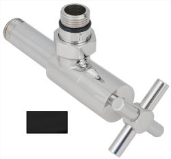 Вентиль Сунержа угловой крест G 1/2" НР х G 1/2", цвет матовый черный