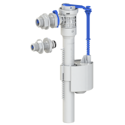 Впускной клапан KK-POL ZN3 Universal боковой подвод воды 1/2" и 3/8" нр. штуцер пластик, для пластиковых и керамических бачков, заливной механизм