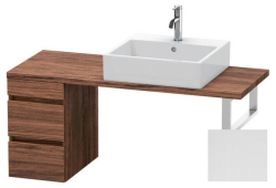 Тумба/шкафчик для консоли/столешницы Duravit DuraStyle под раковину 30х47,8х51,2 см, подвесная, ДСП, цвет: орех темный/белый матовый, 2 выдвижных ящика, прямоугольная