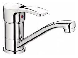 Смеситель для кухни/мойки LEDEME, однорычажный, поворотный, латунный, длина излива 154 мм, латунь, цвет хром