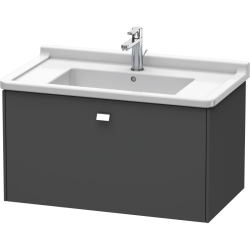 Тумба под раковину для консоли/столешницы Duravit Brioso 82х48х44,2 см, подвесная, ДСП, цвет: графит матовый, 1 выдвижной ящик, прямоугольная