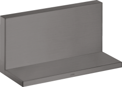 Полка Axor ShowerSolutions, длинная, размер 24х12 см, настенная, цвет шлифованный черный хром, латунная, прямоугольная, подвесная, для душа/ванной