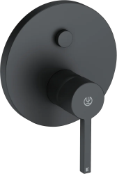 Смеситель для ванны/душа KLUDI NOVA FONTE Puristic настенный, встраиваемый, однорычажный, без излива, латунь, цвет черный матовый