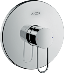 Смеситель для душа Axor Uno, однорычажный, с рукояткой-петлей, скрытого монтажа, керамический, настенный/встраиваемый, без излива, без шланга/лейки, круглый, латунь, цвет хром, для душа/ванной