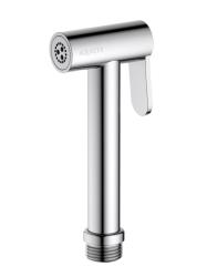 Гигиеническая лейка Aquatek AQ2057CR ручная, округлая, 1 режим, цвет хром, abs-пластик, однорежимная, для биде, к смесителю