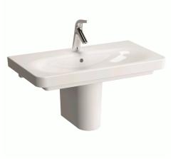 Раковина BelBagno Prado 80, 81х48,5х18 см, полувстраиваемая, прямоугольная, цвет белый, керамическая, с отверстием под смеситель, слив-перелив, умывальник