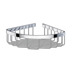 Полка-корзина AM.PM Sense L, одинарная, настенная, нержавеющая сталь, форма четверть круга, цвет хром A7452100