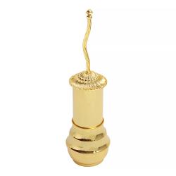 Ершик Migliore Edera, напольный, цвет золото, латунь/металлический, крышка, округлый для туалета/унитаза, туалетный