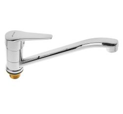 Смеситель для кухни/мойки Accoona, однорычажный, поворотный, керамический, длина излива 262 мм, латунь, цвет хром