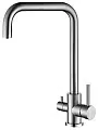 Смеситель для кухни G-lauf ZAP18-B090 с подключением к фильтру, Г-образный излив, поворотный, нержавеющая сталь