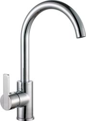 Смеситель для кухни ALVEUS GENESIS TONIA CHR однорычажный, поворотный, керамический, с высоким изливом, высота излива 21,8 см, латунь, покрытие хром, цвет хром, на мойку