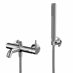 Смеситель для ванны/душа Whitecross Y, однорычажный, настенный, неповоротный, латунь, длина излива: 175 мм, керамический, цвет хром