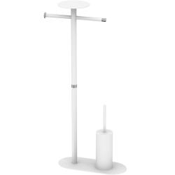 Стойка напольная Boheme Venturo, цвет белый/хром, свободностоящая, латунь, округлая, для туалета/унитаза/ванных комнат, набор