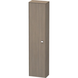Пенал Duravit Brioso L, 42x24x177 см, подвесной, (левый), с дверцей, с полкой, со стеклянными полками, цвет: дуб терра/хром, в ванную комнату