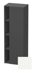 Пенал Duravit DuraStyle, 50x36x140 см, подвесной, (правый), с дверцей, с закрытыми/открытыми полками, цвет: графит/белый матовый, в ванную комнату
