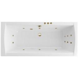 Ванна Excellent Aquaria Lux Slim SMART, 180х80 см, акриловая, цвет- белый/бронза, (с гидромассажем), с каркасом, прямоугольная, правосторонняя/левосторонняя, правая/левая, универсальная, приставная/встраиваемая