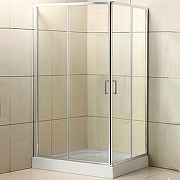 Душевой уголок BelBagno Uno-195, 90х70 см, без поддона, прямоугольная, угловой, стекло прозрачное, (без сифона) без крыши, раздвижной, стеклянный, алюминиевый профиль (хром)