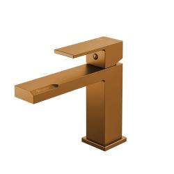 Смеситель для раковины/умывальника Knotlor Stable, однорычажный, неповоротный, керамический, длина излива 136 мм, латунь, цвет бронза матовая