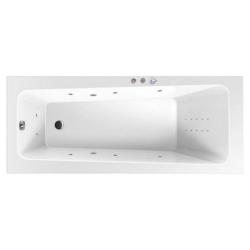 Ванна Excellent Ava SMART NANO, 170х70 см, акриловая, цвет- белый/хром, (с гидромассажем), с каркасом, прямоугольная, правосторонняя/левосторонняя, правая/левая, универсальная, приставная/встраиваемая