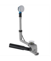 Слив-перелив Geberit для ванны, с сифоном, скрытый монтаж, скрытая часть, пластик, цвет хром, полуавтоматический с тросиком, для ванны