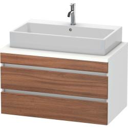 Тумба под раковину для консоли/столешницы Duravit DuraStyle 90х54,8х51,2 см, подвесная, ДСП, цвет: орех/белый матовый, 2 выдвижных ящика, прямоугольная