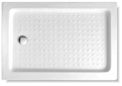Душевой поддон Cezares Tray A, 110х100х15 см, прямоугольный/угловой, акриловый, низкий, белый, с бортиком, с антискользящим покрытием, литой, литьевой, для душа