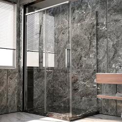 Боковая панель/душевая перегородка Veconi Premium Trento SP-40CH, 80х200 см, прозрачное стекло/профиль хром, правая/левая, плоская (панель), из прозрачного стекла, (ограждение без поддона)