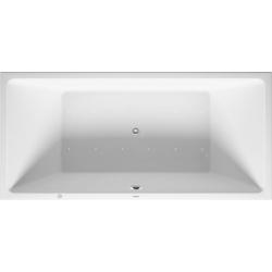 Ванна Duravit Darling New 180х80 см гидромассажная, встраиваемая/пристенная, акриловая, цвет: белый, с ножками/сливом-переливом, без фронтальной панели, прямоугольная, с системой гидромассажа Air-System, с двумя наклонами для спины