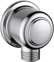 Шланговое подключение Aquatek Классик цвет хром, без держателя душевой лейки, резьбовое соединение, настенное, для душа/ванной, латунь