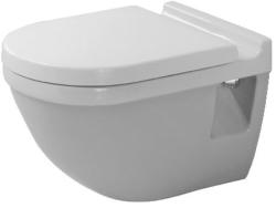 Унитаз Starck 3 HygieneGlaze 36х54,5 см, подвесной, цвет белый, санфарфор, овальный, горизонтальный (прямой) выпуск, под скрытый бачок, ободковый, без сиденья, антибактериальное покрытие, для туалета/ванной комнаты