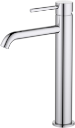 Смеситель для раковины/умывальника Aquatek Европа однорычажный, неповоротный, фиксированный, высокий, излив длина 166 мм высота 214 мм латунь, цвет хром