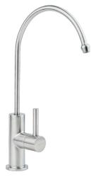 Кран для чистой воды Longran, однорычажный, поворотный, керамический картридж, высокий, длина излива 155 мм, нержавеющая сталь, цвет нержавеющая сталь, для фильтра питьевой воды