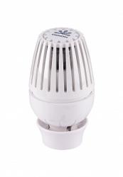 Термоголовка жидкостная Gekon 0-28°C с настройкой против замораживания, подключение Click-clap, цвет белый, пластик