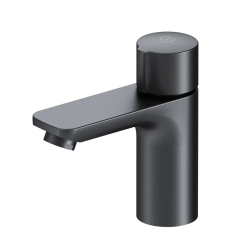 Смеситель для раковины/умывальника AM.PM X-Joy TouchReel, нажимной, неповоротный, керамический, длина излива 99 мм, латунь, цвет черный матовый