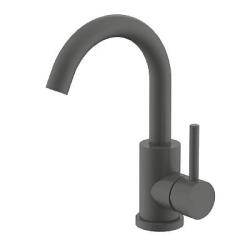 Смеситель для кухни/мойки Splenka S201.13.07 однорычажный, поворотный, длина излива 141,6 мм, высота излива 173,5 мм цвет серый, нержавеющая сталь