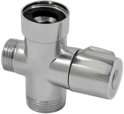 Дивертор для смесителя Esko 3/4"нр.х1/2"нр.х3/4"вн. предназначен для подключения к смесителю, латунь, хром 
