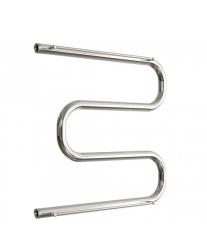 Полотенцесушитель Двин M 60/60, с полкой, водяной (1" К0 Полированный), боковое подключение, нержавеющая сталь, настенный, форма М-образная, цвет хром