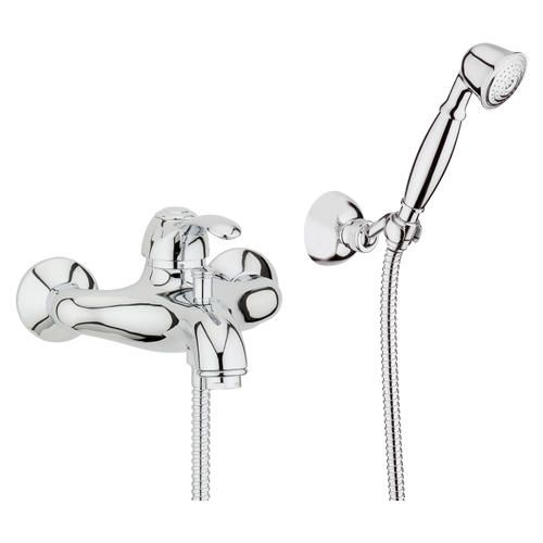 Смеситель для ванны/душа Webert Aurora однорычажный, настенный, излив 170 мм, неповоротный, латунь, цвет хром