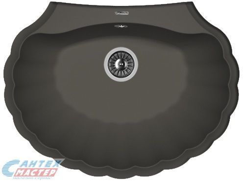 Мойка Florentina Гребешок, 69.5х52.5х21.7 см, врезная, из искусственного камня, цвет антрацит, без отверстия под смеситель, слив-перелив, для кухни Мойка Florentina Гребешок, 69.5х52.5х21.7 см, врезная, из искусственного камня, цвет антрацит, без отверстия под смеситель, слив-перелив, для кухни