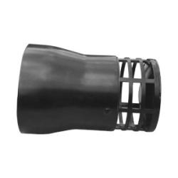 Решетка газоотвода для утепленного дымохода Gekon D80 мм, цвет черный, алюминий/оцинкованная сталь