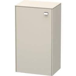 Полупенал Duravit Brioso L, 27х19,6х61 см, подвесной/напольный, (левый), с дверцей/одностворчатый, со стеклянными полками, цвет: серо-коричневый/хром, в ванную комнату